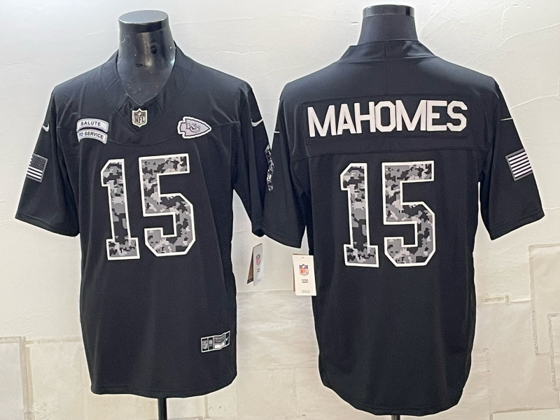 Men Kansas City Chiefs #15 Mahomes black Nike NFL Jersey 101102->san francisco 49ers->NFL Jersey